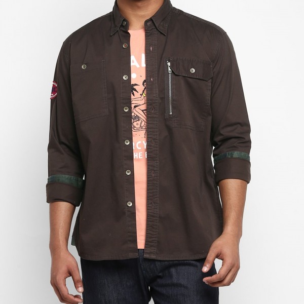 Royal Enfield Royal Enfield Cargo Shirt Coffee